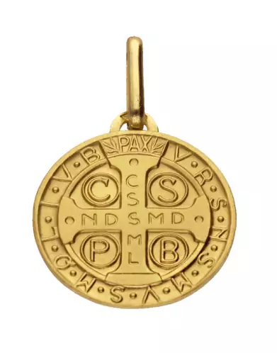 Médaille Croix de Saint Benoît en or personnalisable