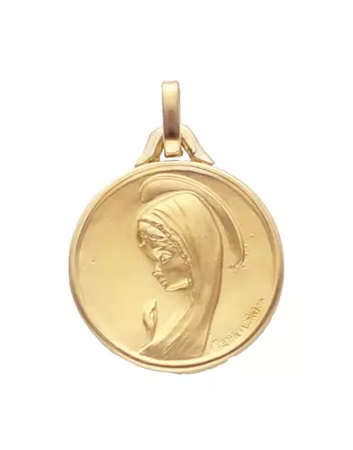 Médaille de baptême Vierge en relief
