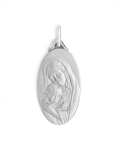 Médaille Ovale Vierge à l'enfant Petit Modèle