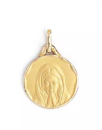 Médaille ronde Vierge priant Petit Modèle