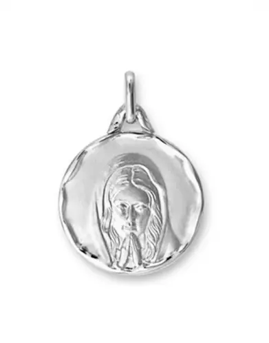Médaille ronde Vierge priant Grand Modèle