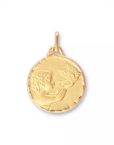 Médaille Enfant à la Colombe en relief Petit Modèle