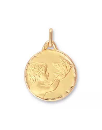 Médaille Enfant à la Colombe en relief Petit Modèle