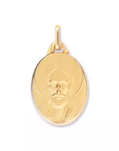 Médaille Ovale Christ à l’Auréole en Or Personnalisable