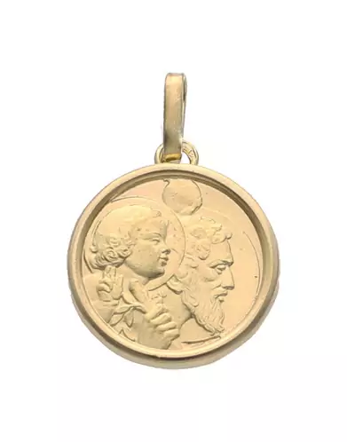 Médaille de Baptême Saint Christophe en Or Personnalisable