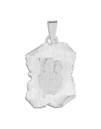 Médaille Parchemin Saint Christophe en Or Brossé Personnalisable