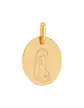 Médaille Ovale Pré Illustrée Femme Enceinte Coeur