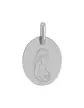 Médaille Ovale Pré Illustrée Femme Enceinte Coeur