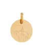 Médaille Ronde Pré Illustrée Maman Bisou Front Fille