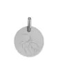 Médaille Ronde Pré Illustrée Maman Bisou Front Fille