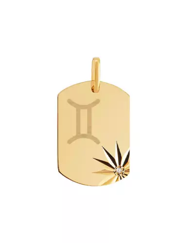 Médaille Militaire Motif Diamant Pré Illustrée Zodiaque Signe