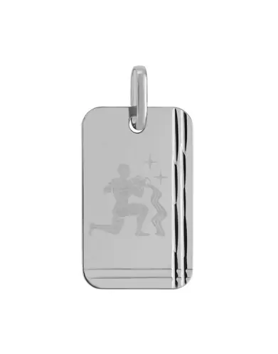 Médaille Rectangle Motif Pré Illustrée Zodiaque Emblème