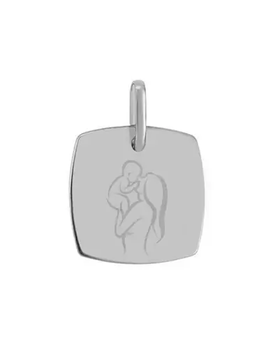 Médaille Tonneau Pré Illustrée Maman et bébé Bisou