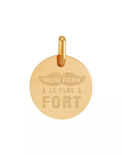 Médaille Ronde Pré Illustrée Mon Papa le plus Fort