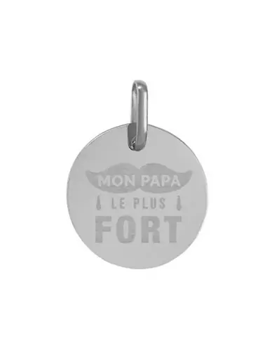 Médaille Ronde Pré Illustrée Mon Papa le plus Fort