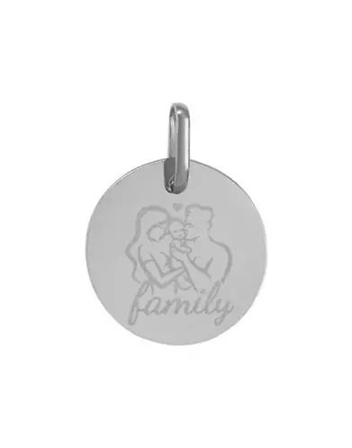 Médaille Ronde Pré Illustrée Symbole Famille