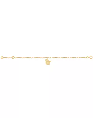 Bracelet Enfant Mix & Match en Or Jaune avec Pampilles et Breloques Personnalisable