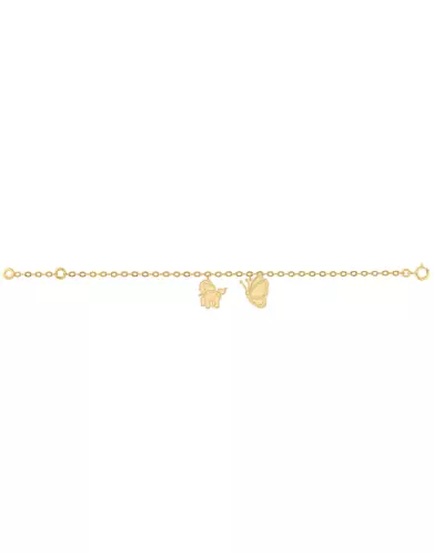 Bracelet Enfant Mix & Match en Or Jaune avec Pampilles et Breloques Personnalisable