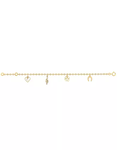 Bracelet Pampilles et Breloques Mix & Match en Or Jaune Personnalisable