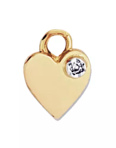 Pampille Cœur Poli Diamant