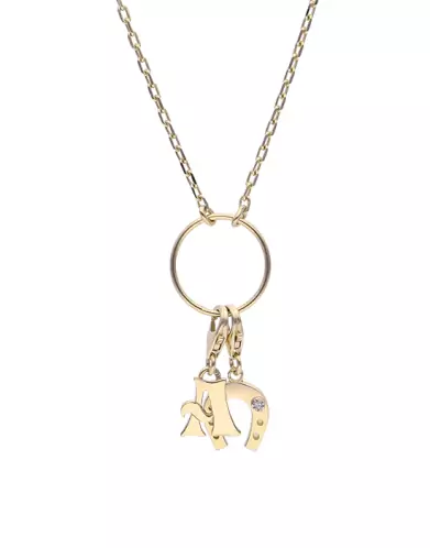 Collier Mix & Match Luxe en Or Jaune 18K avec Pampilles Mousquetons Personnalisable