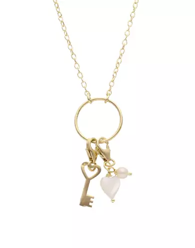 Collier Mix & Match en Or Jaune avec Pampilles Mousquetons Personnalisable