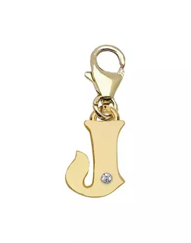 Mousqueton Lettre J avec Diamant