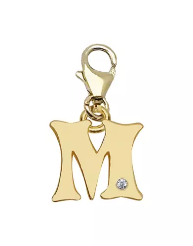 Mousqueton Lettre M avec Diamant