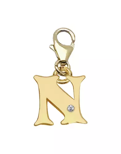 Mousqueton Lettre N avec Diamant