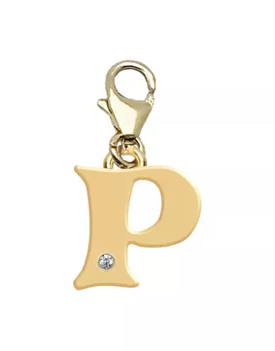 Mousqueton Lettre P avec Diamant