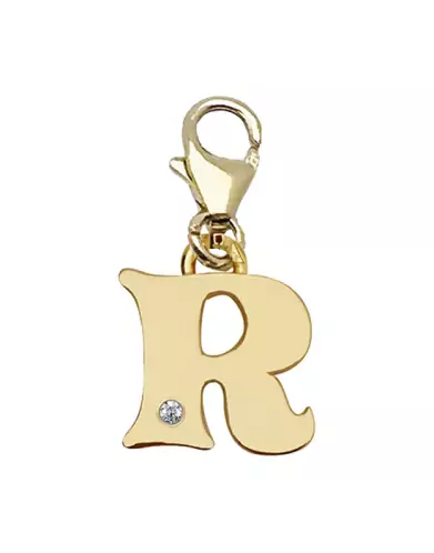 Mousqueton Lettre R avec Diamant