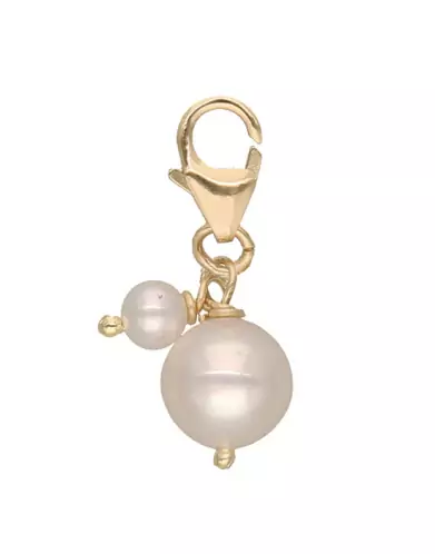 Mousqueton 2 Perles Blanches