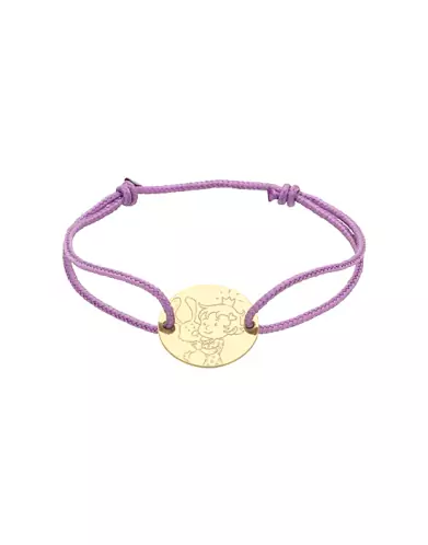 Bracelet cordon fille Curieuse en or - La Fée Galipette