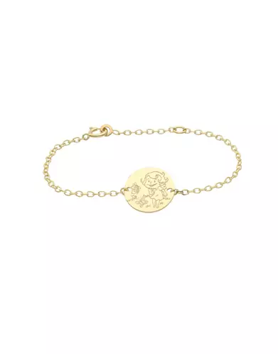 Bracelet chaîne fille Maline en or - La Fée Galipette