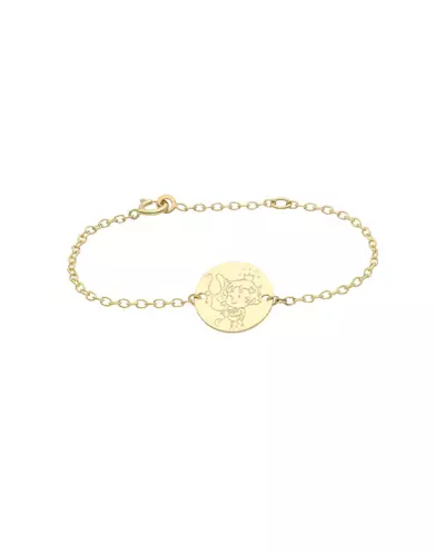 Bracelet chaîne fille Curieuse en or - La Fée Galipette