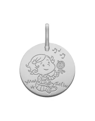 Médaille bébé Fille Caline en or - La Fée Galipette