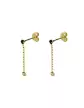 Boucles d'oreilles pendantes diamant noir en or