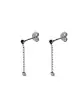 Boucles d'oreilles pendantes diamant noir en or
