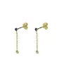 Boucles d'oreilles pendantes saphir en or