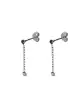 Boucles d'oreilles pendantes saphir en or