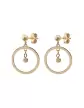 Boucles d’Oreilles LEA I Pendantes Rondes Ajourées Or