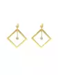 Boucles d'oreilles Losanges LEA en Or avec diamant
