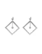 Boucles d'oreilles Losanges LEA en Or avec diamant