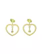 Boucles d'oreilles Coeur LEA en Or avec diamant - Petit Modèle