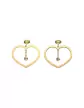 Boucles d'oreilles Coeur LEA en Or avec diamant - Grand Modèle
