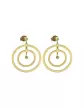 Boucles d'oreilles LEA Double rond en Or avec diamant