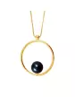 Collier Romy en Or 18K et perle de culture noire