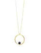 Collier grand Romy en Or 18K et perle de culture noire