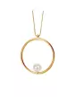 Collier grand Romy en Or 18K et perle de culture blanche