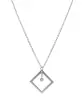 Collier LEA Carré Ajouré Or et Brillant – Petit Modèle